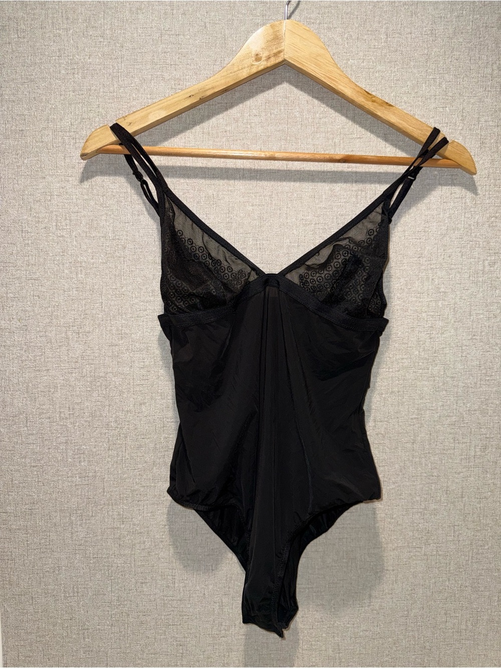 {Victoria Secret} Black Lace-Trim Bodysuit | Women’s Intimates